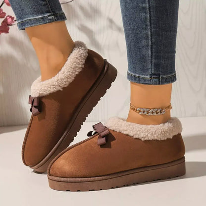 Suede Fluff-Lined Flat Shoes