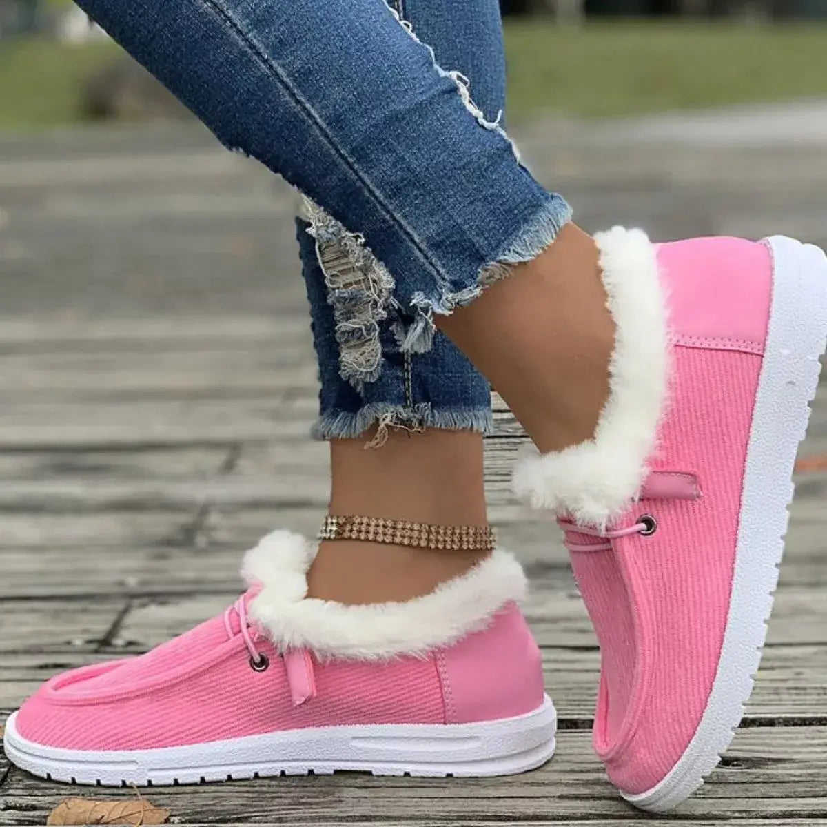 Cozy Plush-Lined Slip-On Flats