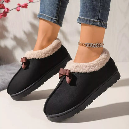 Suede Fluff-Lined Flat Shoes