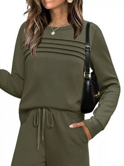 Plus Size Long Sleeve Two-Piece Set