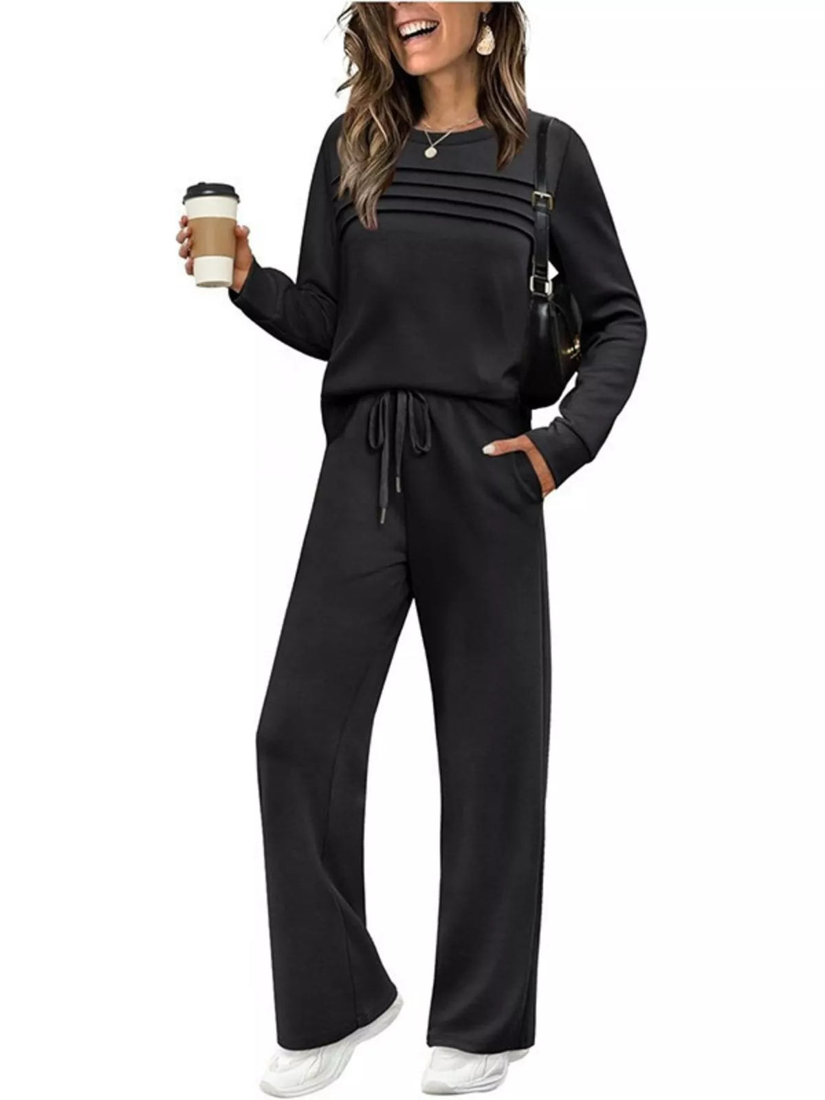 Plus Size Long Sleeve Two-Piece Set