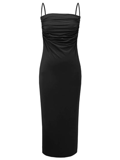 Backless Cowl Neck Cami Dress