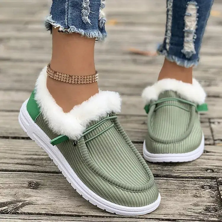 Cozy Plush-Lined Slip-On Flats