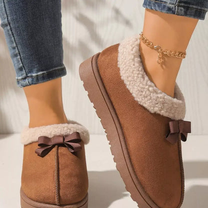 Suede Fluff-Lined Flat Shoes