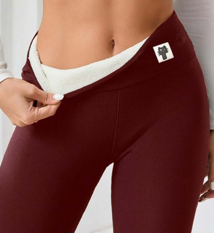 Fleece-Lined Cashmere-Touch Winter Leggings