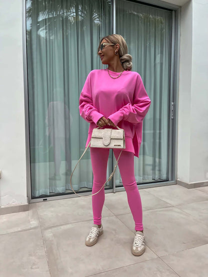 Women's Split-Detail Sweater Set