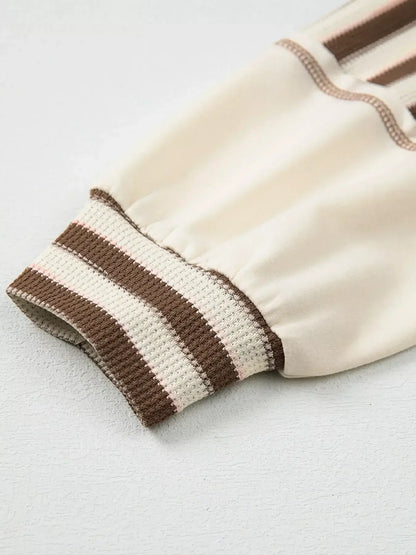 Stripe Color Block Patchwork Oversized Top