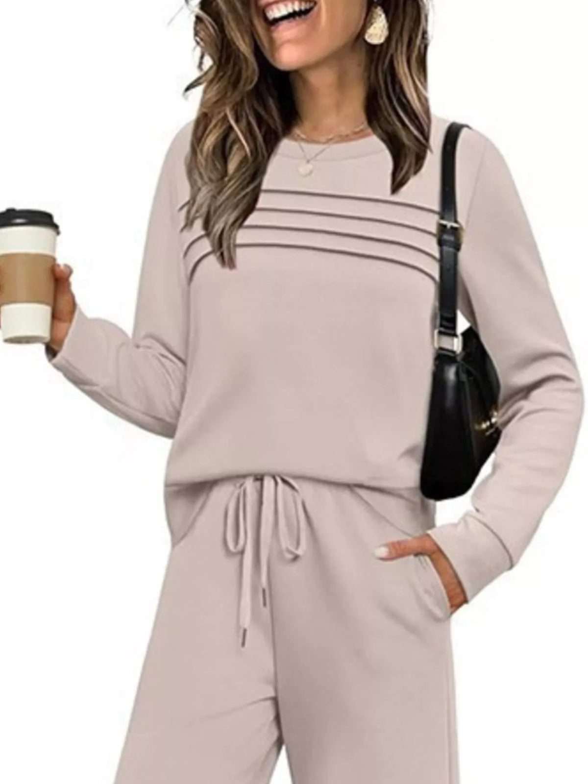 Plus Size Long Sleeve Two-Piece Set