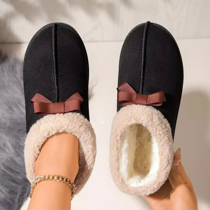 Suede Fluff-Lined Flat Shoes