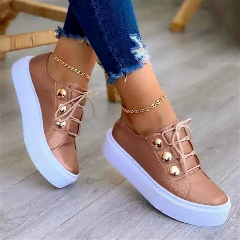 Women’s Round Toe Platform Sneakers