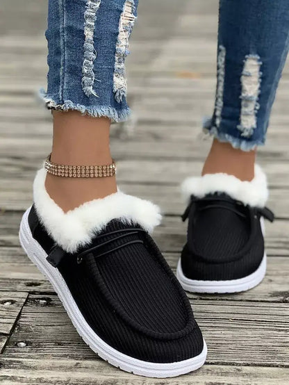 Cozy Plush-Lined Slip-On Flats