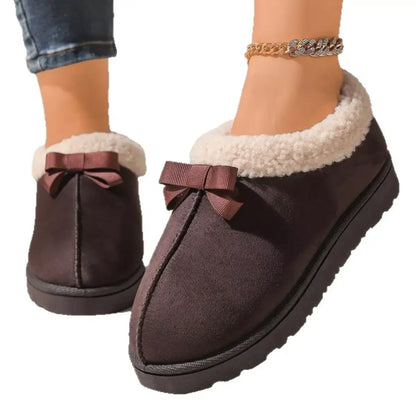 Suede Fluff-Lined Flat Shoes