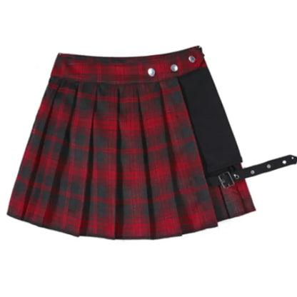 Gothic Punk Pleated Skort
