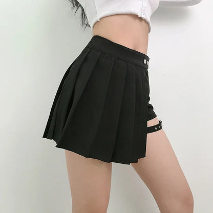 Gothic Punk Pleated Skort