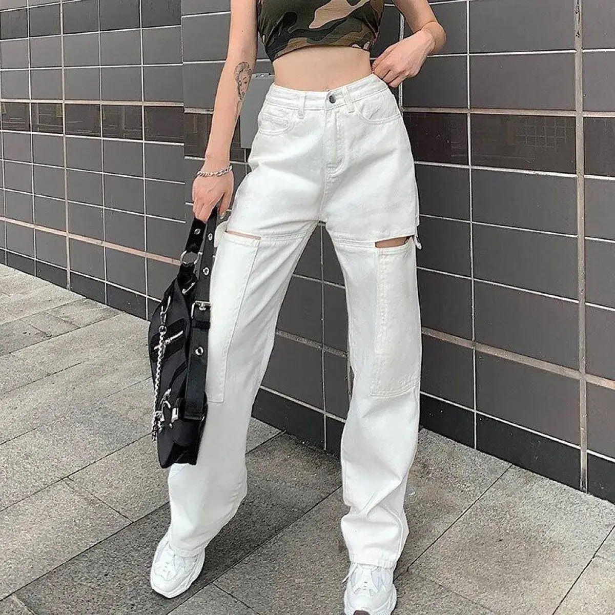 Women’s Street Fashion High-Waist Jeans