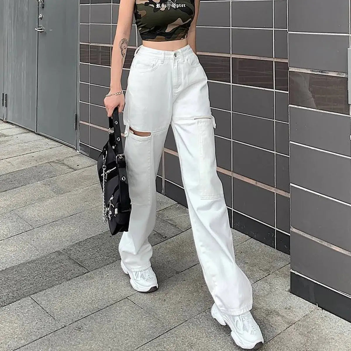 Women’s Street Fashion High-Waist Jeans