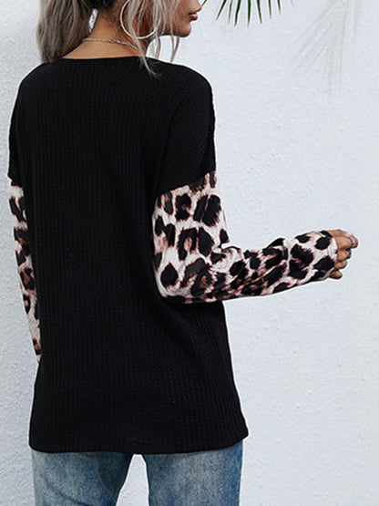 Women’s Leopard Print Knit Sweater