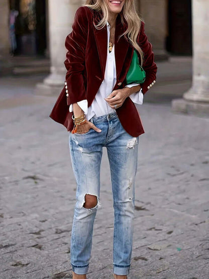 Women’s Velvet Suit Jacket