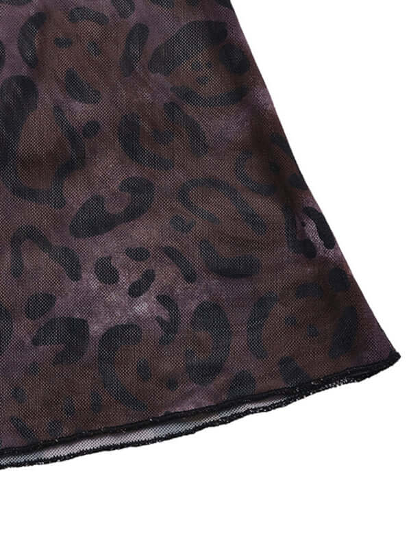 Off-Shoulder Leopard Print Party Dress