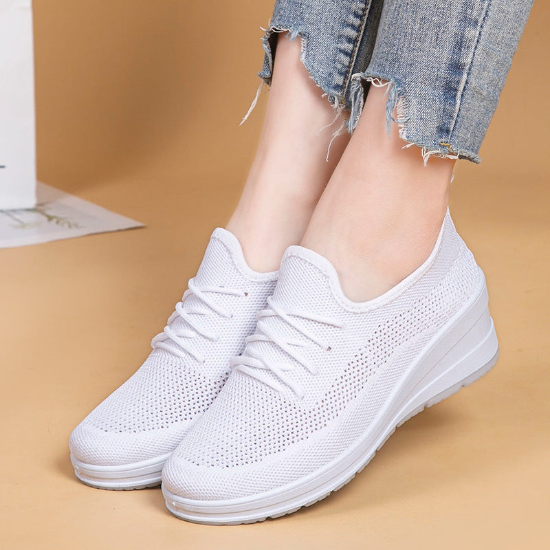 Women’s Breathable Mesh High-Heel Shoes