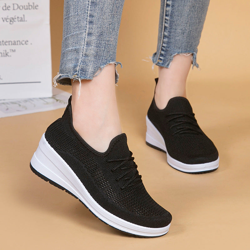 Women’s Breathable Mesh High-Heel Shoes
