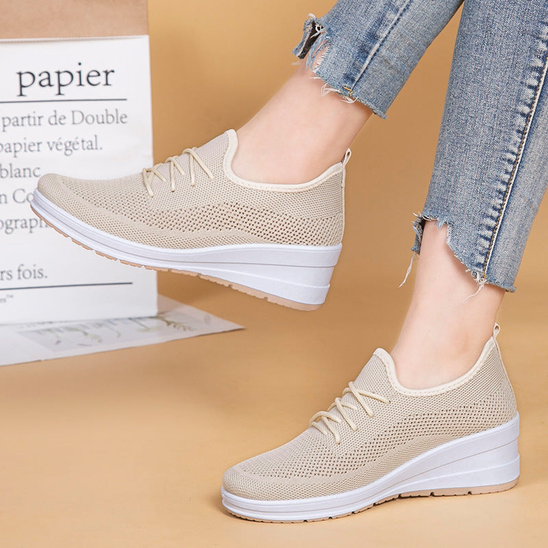 Women’s Breathable Mesh High-Heel Shoes
