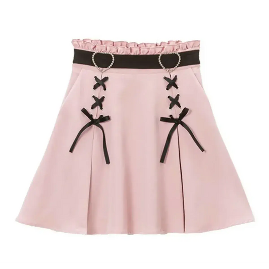 Heart Rhinestone A-Line Mini Skirt