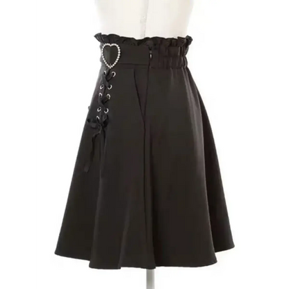 Heart Rhinestone A-Line Mini Skirt