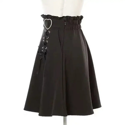Heart Rhinestone A-Line Mini Skirt