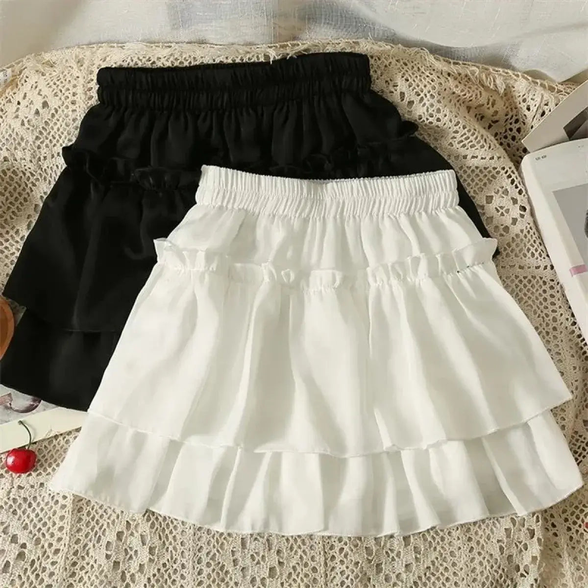Ruffle Tiered High-Waisted Mini Skirt
