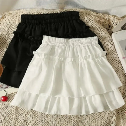 Ruffle Tiered High-Waisted Mini Skirt