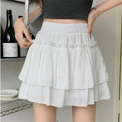 Ruffle Tiered High-Waisted Mini Skirt