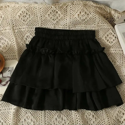 Ruffle Tiered High-Waisted Mini Skirt