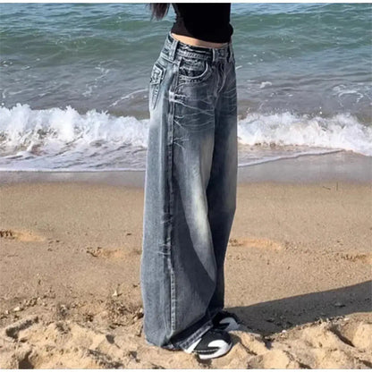 Vintage High-Waisted Wide-Leg Jeans