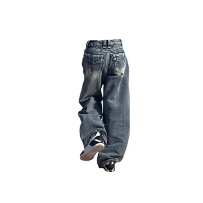 Vintage High-Waisted Wide-Leg Jeans