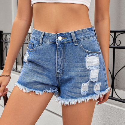 Women’s Ripped Denim Shorts
